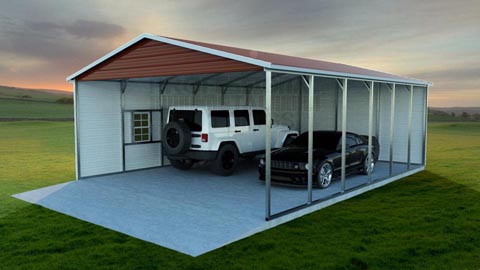 22x31x9 Boxed Eave Carport
